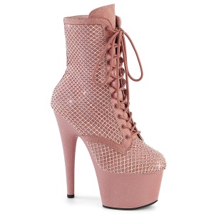 ADORE-1020RM 18 cm pleaser h�ye h�ler boots strass rosa