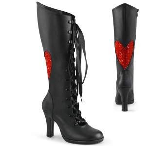 Black 9,5 cm GLAM-243 Demonia high heeled lace up boots