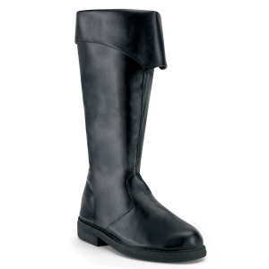 CAPTAIN-105 svarte kaptein st�vler cosplay halloween herrest�vler