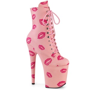 FLAMINGO-1020KISSES 20 cm pleaser h�yh�lte boots rosa