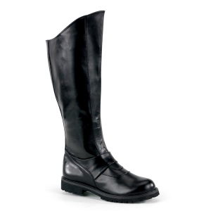 GOTHAM-100 svarte kaptein st�vler cosplay halloween herrest�vler