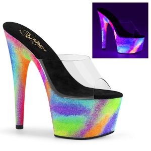 Neon 18 cm ADORE-701GXY Exotic stripper high heel mules