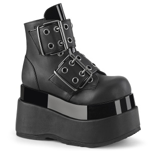 Vegan 11,5 cm BEAR-104 emo wedge ankelst�vletter - plat�st�vletter med spenne
