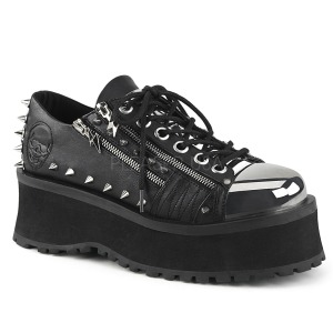 Vegan 7 cm GRAVEDIGGER-04 Platform Mens Gothic Shoes