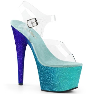 bl� glitter 18 cm Pleaser ADORE-708OMBRE pole dancing sko