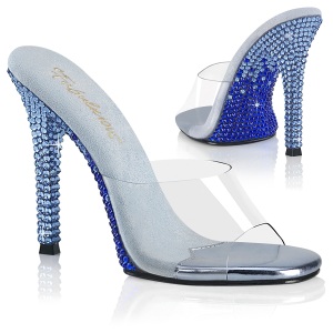 bl� mules 11,5 cm GALA-01DMM strass mules med stiletth�ler