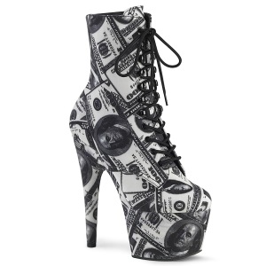 dollar regninger canvas 18 cm ADORE-1020DP pleaser ankelst�vletter med plat�