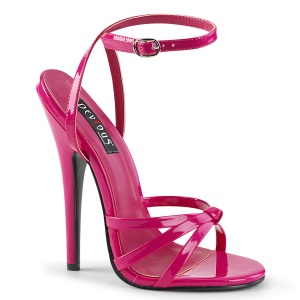 fuchsia 15 cm DOMINA-108 fetish sandaler med stiletth�ler