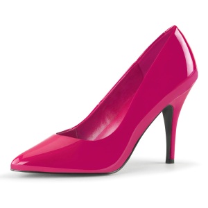 fuchsia lakk 10 cm VANITY-420 spisse pumps med h�ye h�ler