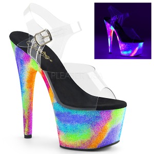 gjennomsiktig 18 cm ADORE-708GXY neon plat� h�ye h�ler dame