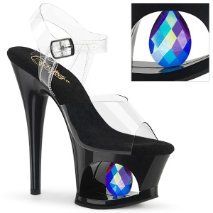 gjennomsiktig 18 cm MOON-708DIA pole dance platsandaler high heels