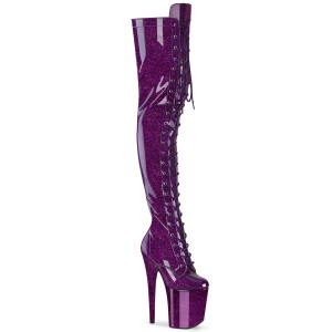 glitter 20 cm FLAMINGO-3020GP fiolett l�rh�ye st�vler h�ye h�ler med sn�ring