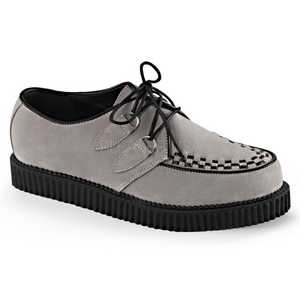 grå suede 2,5 cm CREEPER-602S platå creepers sko til menn