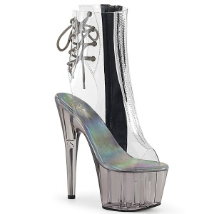 gr� transparent 18 cm ADORE-1018CT h�yh�lte ankelst�vletter - pole dance h�ler