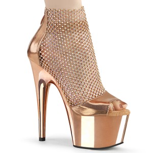 gull farge høye hæler 18 cm ADORE-765RM glitter platå høye hæler