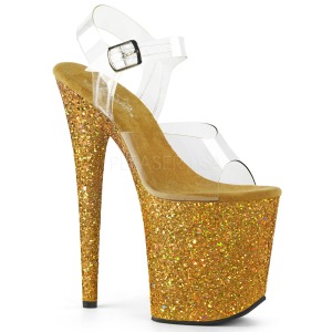 gull glitter 20 cm FLAMINGO-808LG platå høyhælte sandaler sko