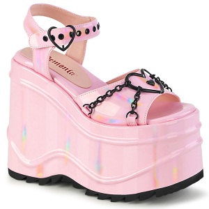 hologram 15 cm DemoniaCult WAVE-09 lolita plat� sandaler med kileh�ler