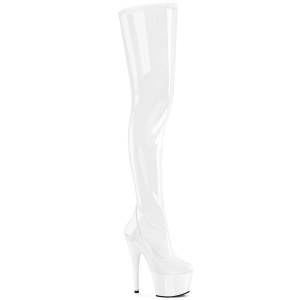hvit 18 cm ADORE-4000 vinyl l�rh�ye st�vler crotch h�y