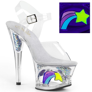 hvit 18 cm MOON-708RSS neon plat� h�ye h�ler dame