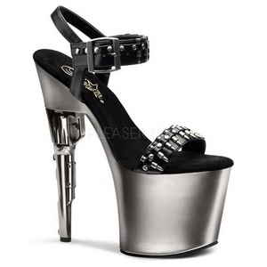 krom 19 cm BONDGIRL-712 plat sko med hndvpen hler