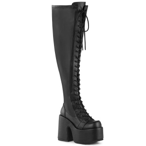 kunstl�r 13 cm stretch l�rh�ye st�vler til brede l�gge gothic