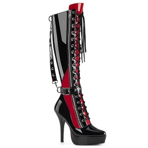 lakk 13,5 cm high heels pleaser plat�st�vler for kvinner