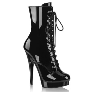 lakkl�r 15 cm SULTRY-1020 svarte ankelst�vletter med stiletth�l