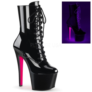 lakkl�r 18 cm SKY-1020TT pleaser ankelst�vletter med neon s�ler