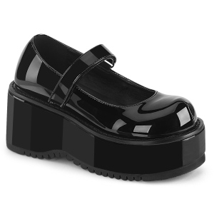 lakkl�r 8,5 cm DemoniaCult DOLLIE-01 svarte mary jane pumps