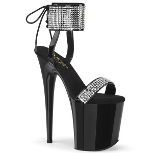 lakkl�r strass 20 cm FLAMINGO-870 pleaser h�ye h�ler med ankelmansjett