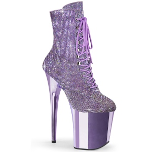 lavendel strass steiner plat�boots 20 cm FLAMINGO-1020CHRS h�yh�lte boots