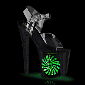 led lyspre plat 19 cm PINWHEEL hyhlte sandaler - pole dance high heels
