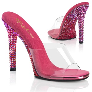 pink mules 11,5 cm GALA-01DMM strass mules med stiletth�ler