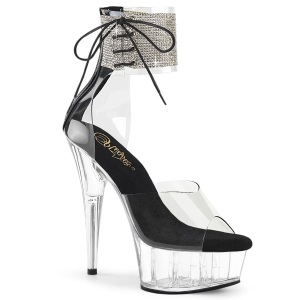 plexiglass strass 15 cm DELIGHT-624RS pleaser h�ye h�ler med ankelmansjett