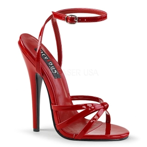 rød 15 cm DOMINA-108 sko med høye hæler for menn