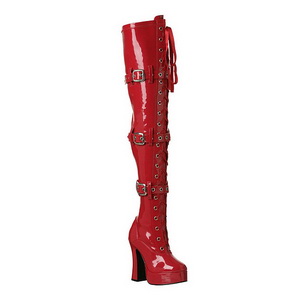 r�d lakk 13 cm ELECTRA-3028 l�rh�ye st�vler