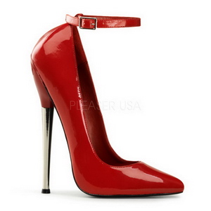 r�d lakk 16 cm DAGGER-12 fetish h�ye pumps sko