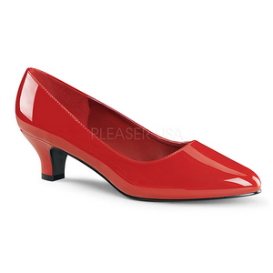 r�d lakk 5 cm FAB-420W dame pumps med lave h�l