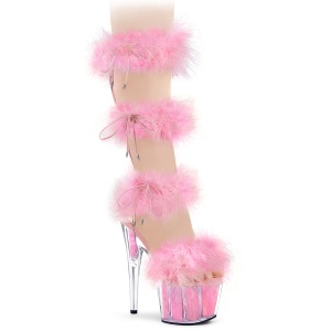 rosa 18 cm ADORE-727F pole dance h�yh�lte sandaler med fj�r