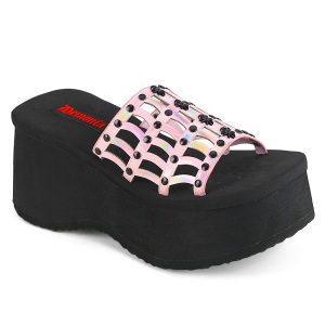 rosa 9 cm DemoniaCult FUNN-13 emo gothic plat� mules