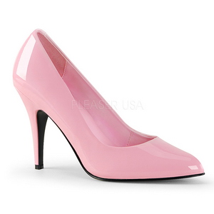 rosa lakkert 10 cm VANITY-420 spisse pumps med høye hæler