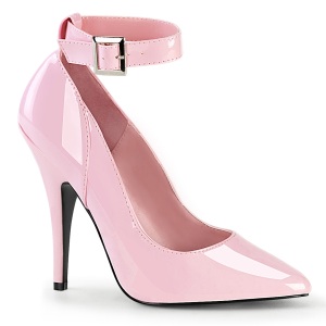 rosa lakkpumps 13 cm SEDUCE-431 Ankel stropp pumps med stiletth�l
