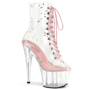 rosa transparent 18 cm ADORE-1020C-2 h�yh�lte ankelst�vletter - pole dance h�ler