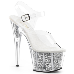 s�lv glitter 18 cm Pleaser ADORE-708G pole dancing sandaler