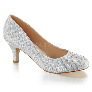 s�lv krystall stein 6,5 cm DORIS-06 h�ye pumps aftensko med h�l