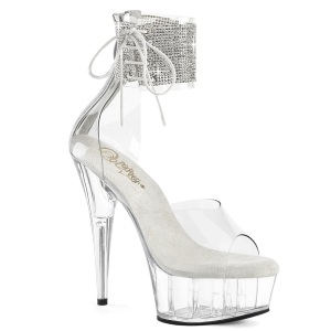 s�lv strass 15 cm DELIGHT-624RS pleaser h�ye h�ler med ankelmansjett