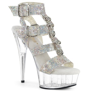 s�lv strass 15 cm DELIGHT-656RS pleaser h�ye h�ler reim sandaler