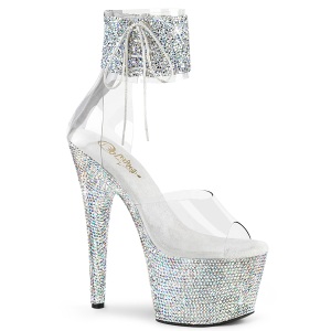 s�lv strass 18 cm BEJEWELED-7-RS-02 pleaser h�ye h�ler med ankelmansjett