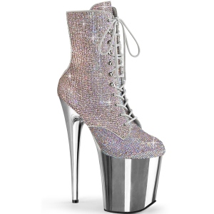 s�lv strass steiner plat�boots 20 cm FLAMINGO-1020CHRS-2 h�yh�lte boots