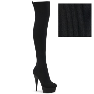 stretch nylon 15 cm DELIGHT-3002-1 sexy overknee st�vler